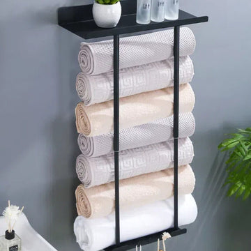 Black Grey Bathroom Storage Rack Wall Mounted High Quality