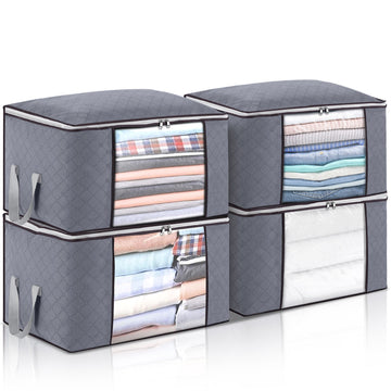 4Pcs Clothes Storage Bags Zipped