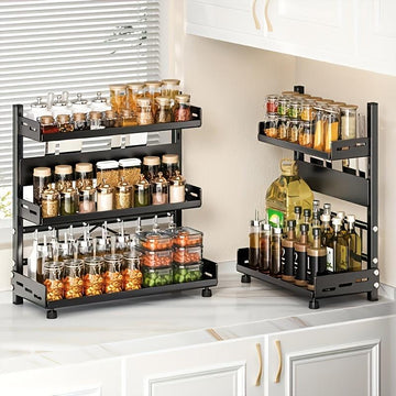 Rack suitable for multifunctional kitchen countertops